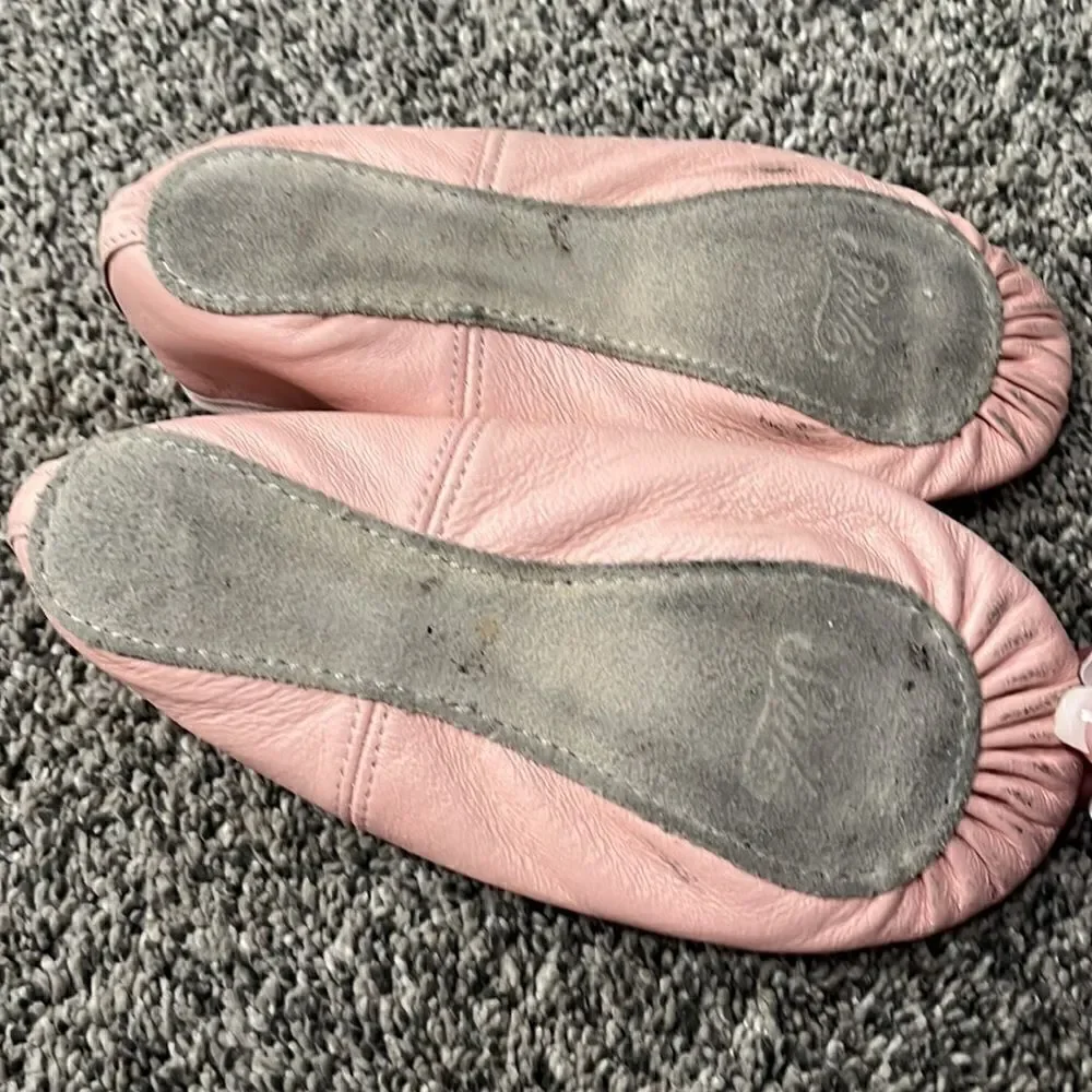 Stelle - Pink Leather Ballet Flats - 2 - Picture 2 of 3
